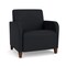Lesro Siena Lounge Reception Wide Guest Chair, Walnut, MD Black Upholstery SN1201 - alternate 1